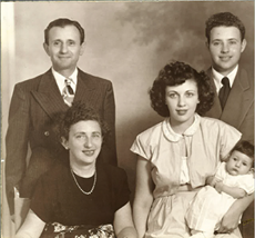 Gerda (bottom right), diagnosed in 1938